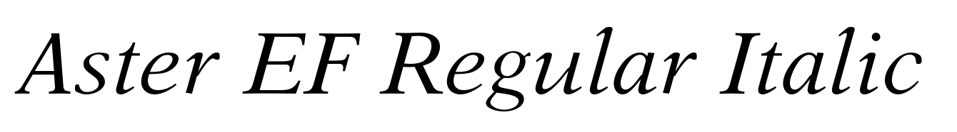 Aster EF Regular Italic
